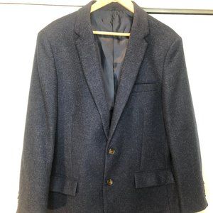J Crew "Thompson" Blazer Mens 44 R Blue Wool Used , Ex Condition